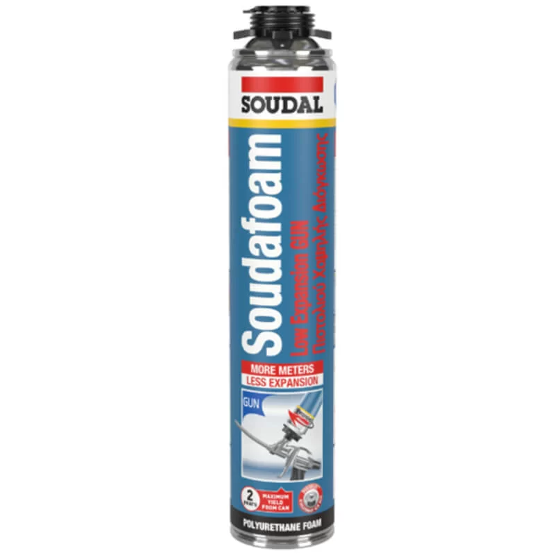 Αφρός PU πιστολιού χαμηλής διόγκωσης Soudafoam Gun 750ml Soudal 