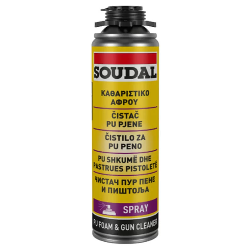 Καθαριστικό αφρού PU πιστολιού & σπρέι 500ml Soudal (image 3)