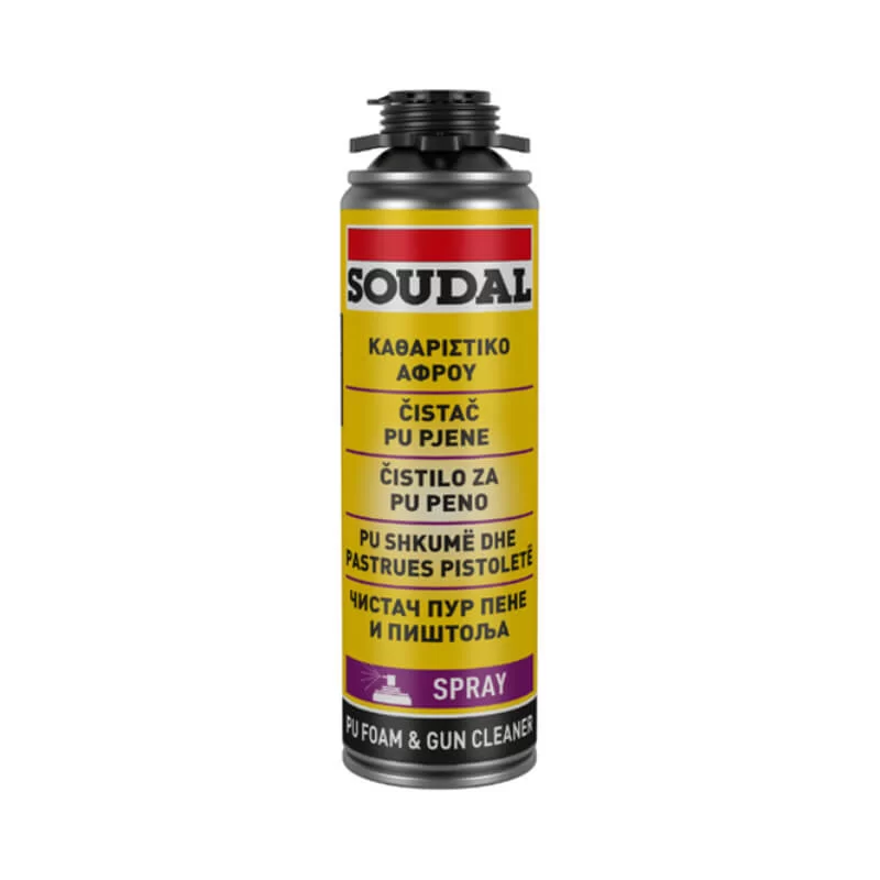Καθαριστικό αφρού PU πιστολιού & σπρέι 500ml Soudal (image 1)