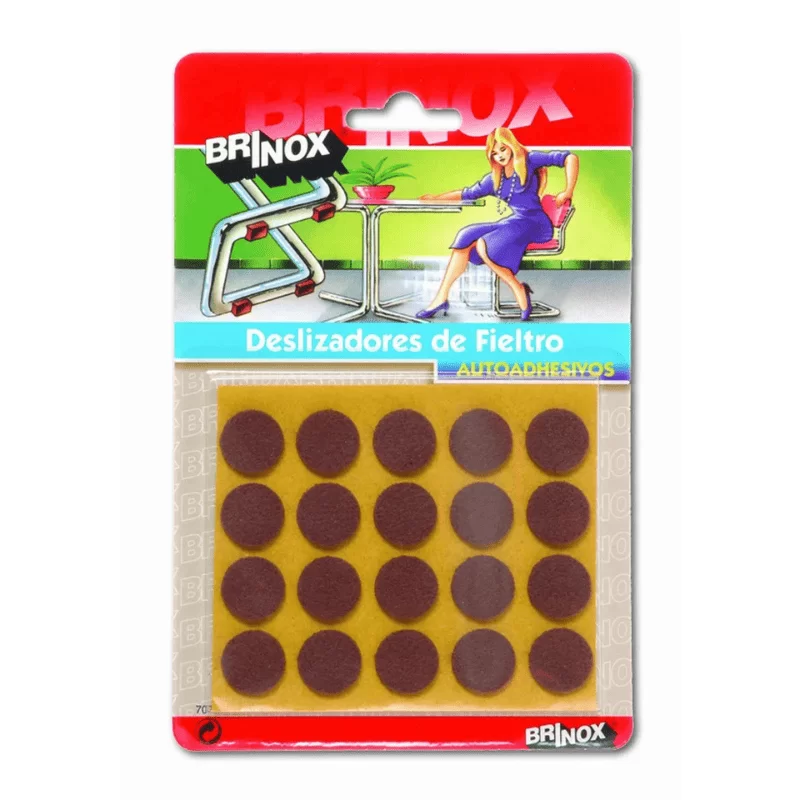 Αυτοκόλλητα τσοχάκια καφέ στρογγυλά Brinox - Σετ 12 τμχ (image 10)