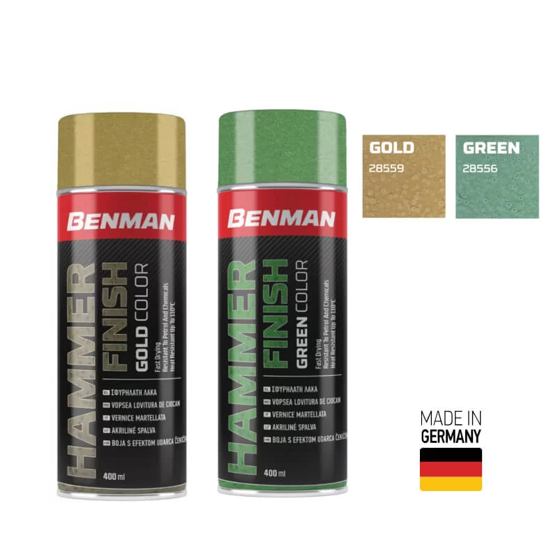 Σπρέι σφυρήλατο χρώμα 400ml Benman, πράσινο και χρυσό (image 7)