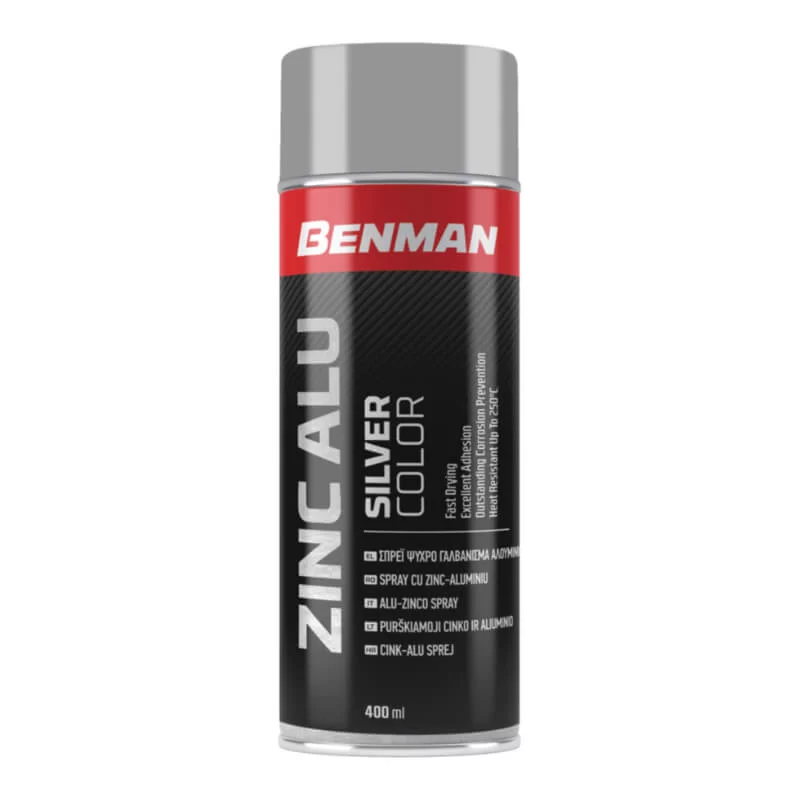 Σπρέι ψυχρό γαλβάνισμα αλουμινίου (Zink Alu) 400ml Benman (image 1)