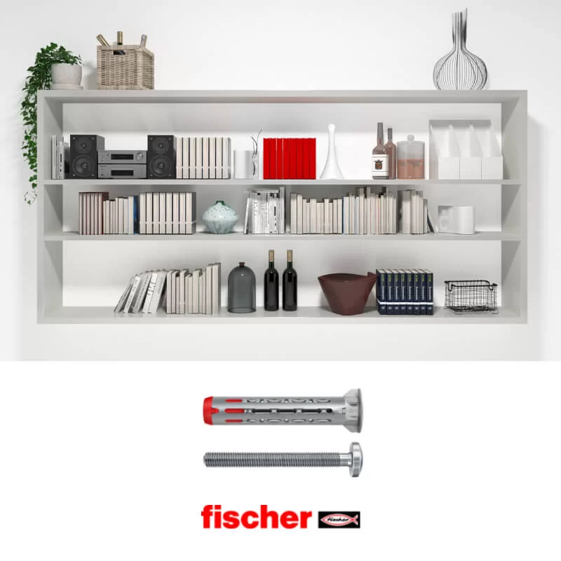Oύπα γυψοσανίδας μεταλλικά με βίδα DuoHM Fischer για βαριά φορτία έως 62 κιλά (image 2)