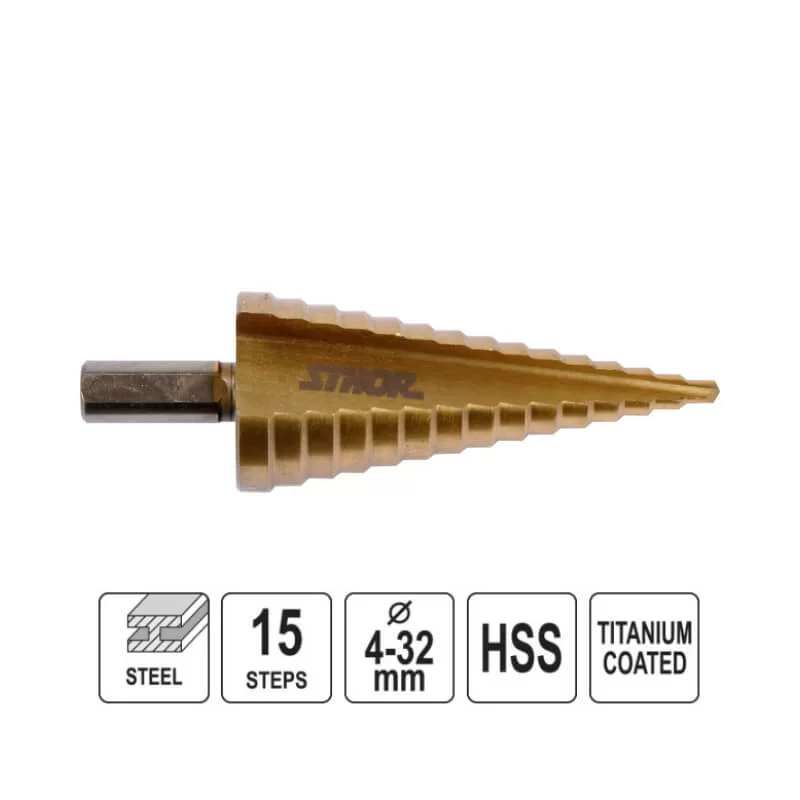 Τρυπάνι κωνικό 4-32mm Harden 614132 - Εξαρτήματα ηλεκτρικών εργαλείων