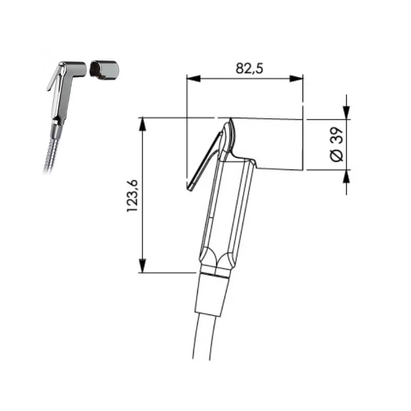 Shower set for personal hygiene Kit Plug Vifra (image 3)