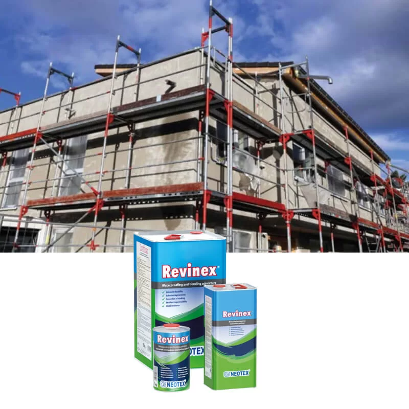Βελτιωτικό γαλάκτωμα κονιαμάτων Revinex Neotex για επισκευές σε στοιχεία σκυροδέματος
