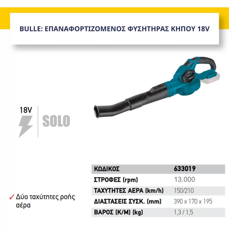 Φυσητήρας Μπαταρίας 18V (Solo) Bülle