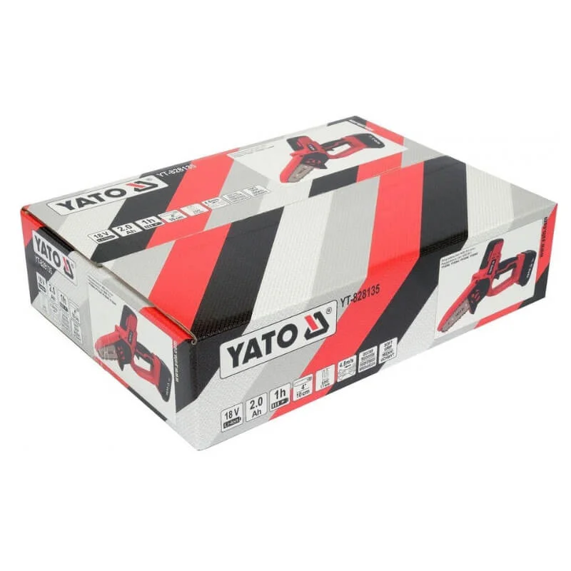 Μίνι Κλαδευτικό Αλυσοπρίονο μπαταρίας 18V Yato 828135 - Συσκευασία