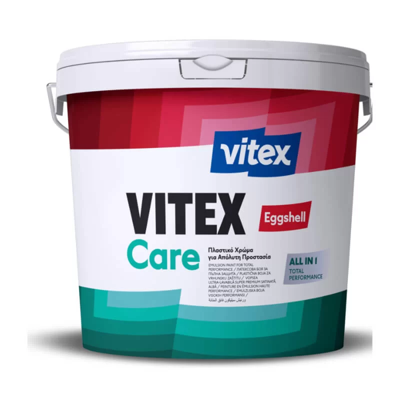 Χρώμα τοίχου πλαστικό με βελουτέ υφή Care Eggshell Vitex 