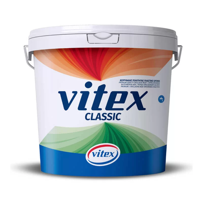 Λευκό πλαστικό χρώμα τοίχου ματ Classic Vitex 10λίτρα (image 2)