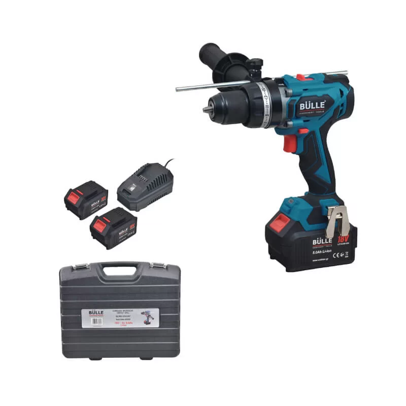 Κρουστικό δραπανοκατσάβιδο (Brushless) 100Nm, 18V, 2x5.0Ah Li-Ion Bulle, με μπαταρίες, φορτιστής και