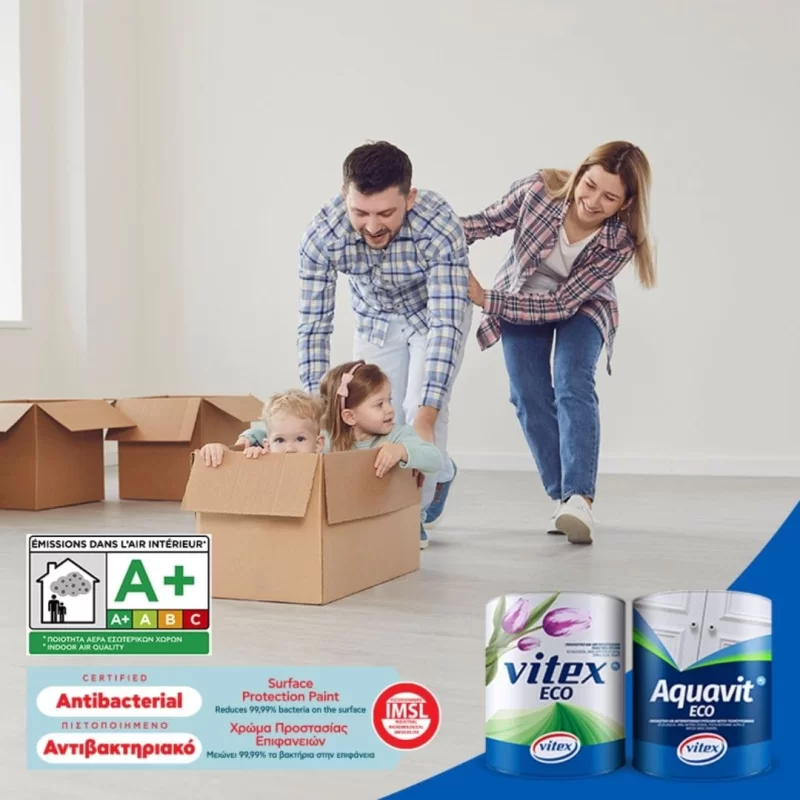 Οικολογικό χρώμα τοίχου Eco Vitex, ανθεκτικό στο πλΎσιμο, άοσμο, για παιδικά δωμάτια  (image 3)