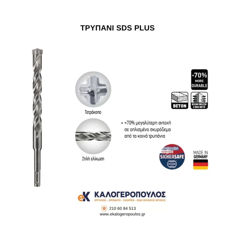 τρυπανια μπετου τετρακοπα sds plus (image 2)