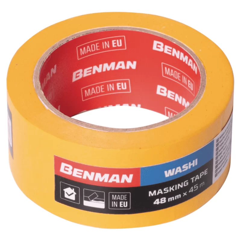 Ταινία μασκαρίσματος Washi Tape κίτρινη 45m Benman (image 2)