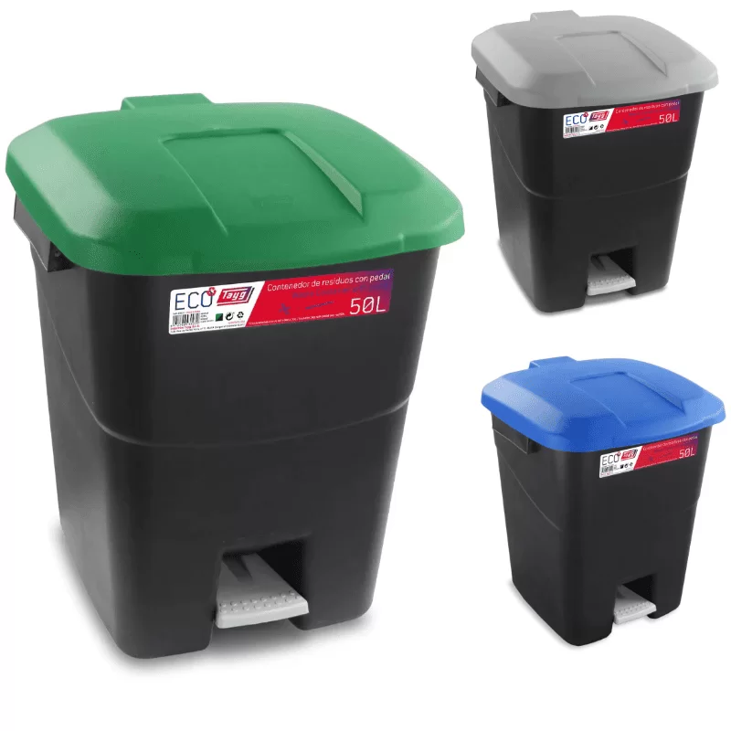 Κάδος απορριμάτων 50lt με πεντάλ TAYG ECO