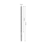 Τρυπάνι μπετού τετράκοπο Pro SDS Plus-5X Bosch - 10x260mm - 200mm (thumb 5)