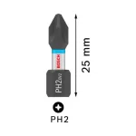 Κατσαβιδόμυτες PH2, 25mm Extra Hard Bit Bosch 2607002803 (thumb 2)