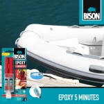 Διάφανη, εποξειδική κόλλα 2 συστατικών Epoxy 5 λεπτών 25ml Bison