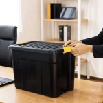 Μαύρο πλαστικό κουτί αποθήκευσης με καπάκι και με υποδοχή για λουκέτο 20lt (thumb 6)