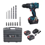Brushless κρουστικό δραπανοκατσάβιδο 60Nm, 18V Li-ion, 2x4Ah με εξαρτήματα & βαλίτσα Bulle (thumb 1)