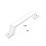 Μαύρη λαβή αλουμινίου 14cm διαστάσεις (thumb 3)