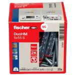 Μεταλλικά βύσματα γυψοσανίδας DuoHM 5x55 S PH PZ με βίδα Fischer - Πακέτο 25τμχ (thumb 5)