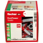 Νάιλον μακρύ βύσμα (Upat) DuoPower 10x80 Fischer για βάρος έως 420 κιλά (thumb 2)