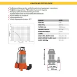Υποβρύχια αντλία λυμάτων Inox με κοπτήρα 1100W Kraft  (thumb 4)