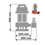 Υποβρύχια αντλία λυμάτων Inox με κοπτήρα 1100W Kraft  (thumb 2)