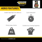 Ταινία διπλής όψεως βαριάς χρήσης Powerful Grip Tape Everbuild (thumb 6)