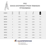 Σκάλα αλουμινίου τριπλή πτυσσόμενη Pro (thumb 2)