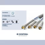 Σπιράλ σύνδεσης νερού Inox Θηλ - Θηλ 1/2 x 1/2 για μπαταρίες μπάνιου κουζίνας, καζανάκια, θερμοσίφων (thumb 2)
